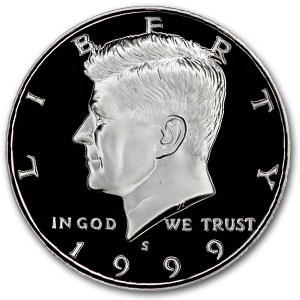 1999-S Silver Kennedy Half Dollar Gem Proof 1999-S Silver Kennedy Half Dollar Gem Proof