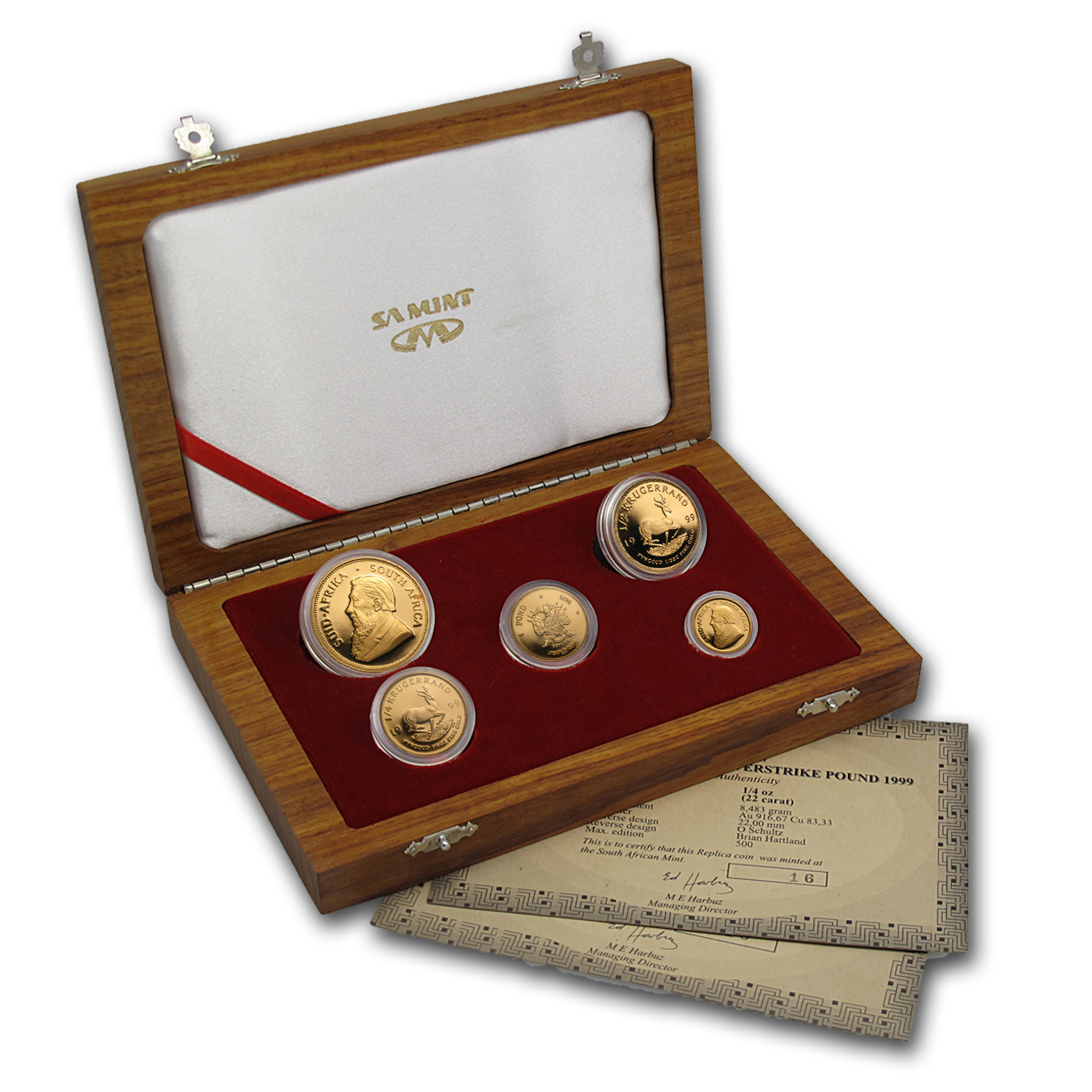 Buy 1999 So. Africa 5-Coin Gold K-Rand Century Prf Set (w/Box