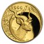 1999 South Africa 1/4 oz Proof Gold Natura Kudu