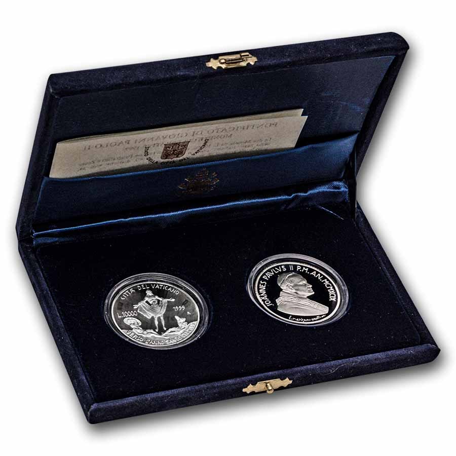 Buy 2-Coin Set 1999 Vatican Pope John Paul II Silver Pf | APMEX