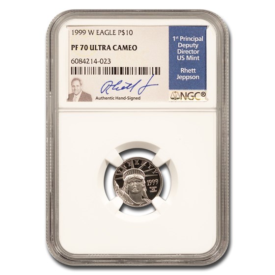 1999-W 1/10 oz American Platinum Eagle PF-70 UCAM NGC (Jeppson)