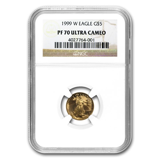 1999-W 1/10 oz Proof American Gold Eagle PF-70 NGC 1999-W 1/10 oz Proof American Gold Eagle PF-70 NGC
