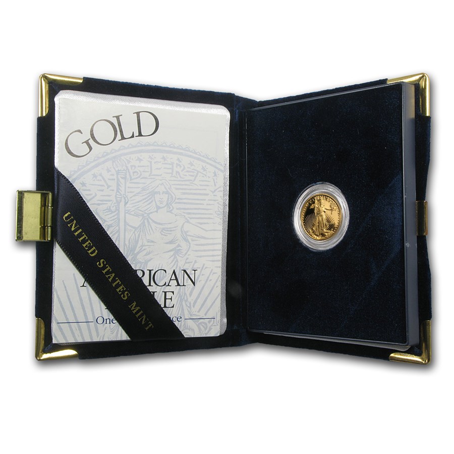 1999-W 1/10 oz Proof American Gold Eagle (w/Box & COA)