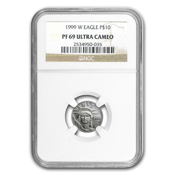 1999-W 1/10 oz Proof American Platinum Eagle PF-69 UCAM NGC 1999-W 1/10 oz Proof American Platinum Eagle PF-69 UCAM NGC