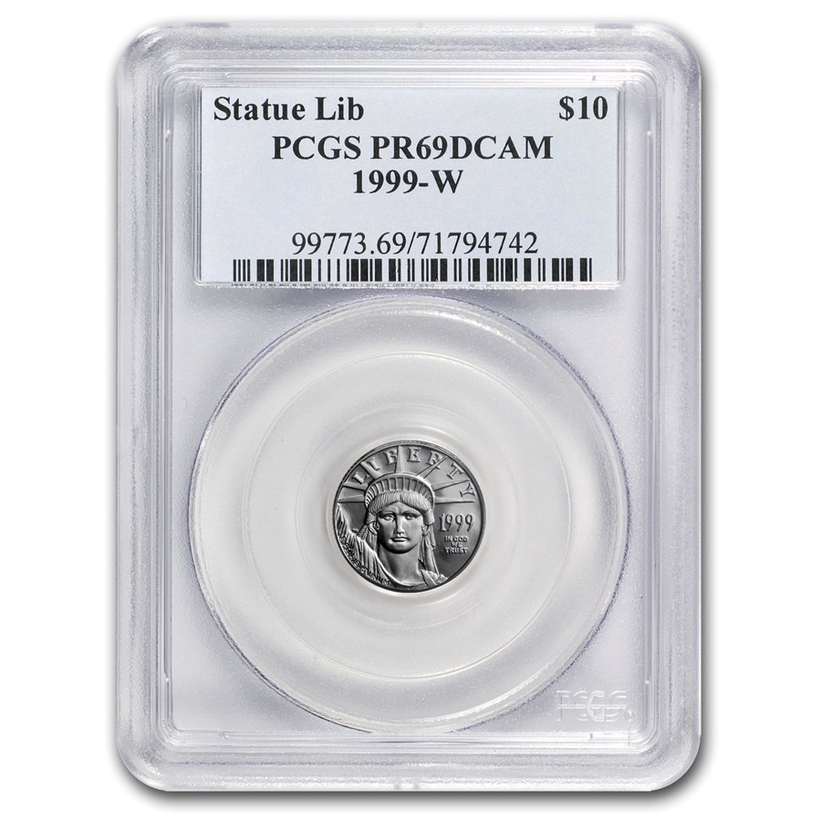 1999-W 1/10 oz Proof American Platinum Eagle PR-69 PCGS