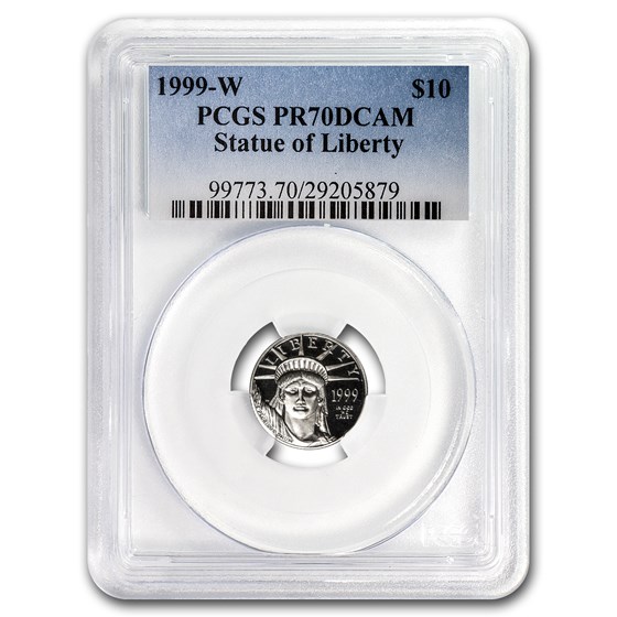 1999-W 1/10 oz Proof American Platinum Eagle PR-70 PCGS 1999-W 1/10 oz Proof American Platinum Eagle PR-70 PCGS