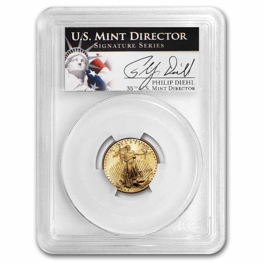 1999-W 1/10 oz Proof Gold Eagle PR-69 PCGS (Diehl Signed)