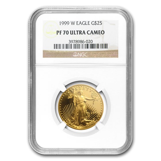 1999-W 1/2 oz Proof American Gold Eagle PF-70 UCAM NGC 1999-W 1/2 oz Proof American Gold Eagle PF-70 UCAM NGC