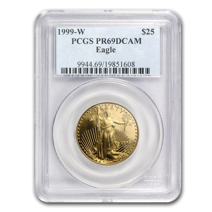 1999-W 1/2 oz Proof American Gold Eagle PR-69DCAM PCGS