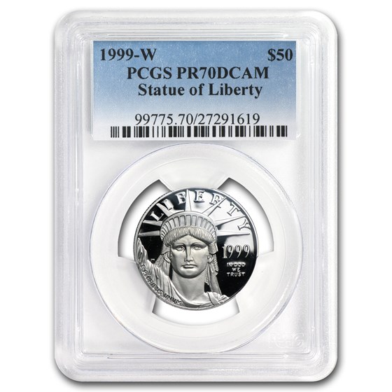 1999-W 1/2 oz Proof American Platinum Eagle PR-70 DCAM PCGS 1999-W 1/2 oz Proof American Platinum Eagle PR-70 DCAM PCGS