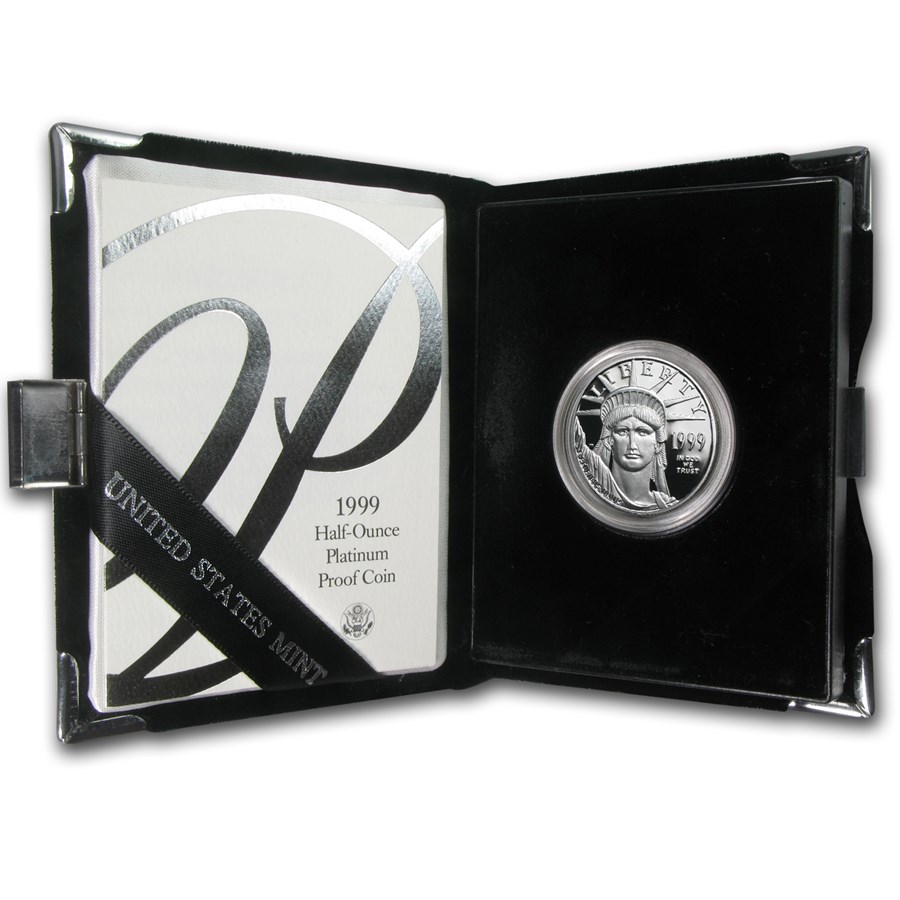 1999-W 1/2 oz Proof American Platinum Eagle (w/Box & COA)