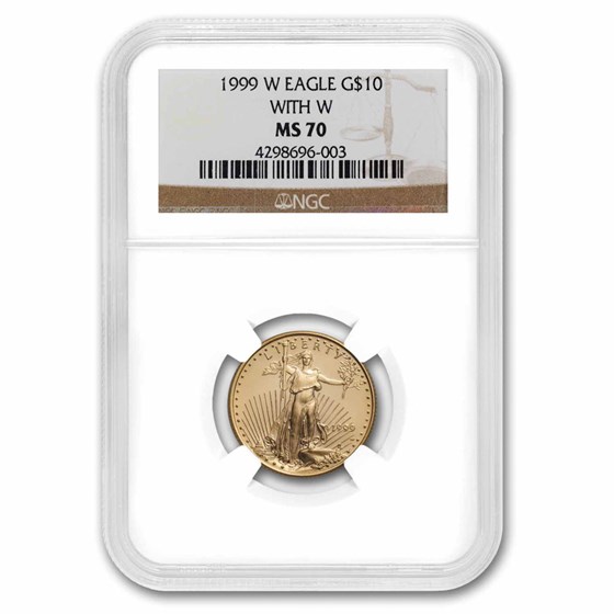 1999-W 1/4 oz American Gold Eagle MS-70 NGC (W Variety) 1999-W 1/4 oz American Gold Eagle MS-70 NGC (W Variety)