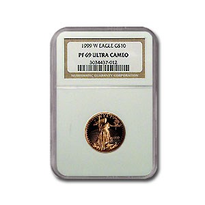 1999-W 1/4 oz Proof American Gold Eagle PF-69 NGC 1999-W 1/4 oz Proof American Gold Eagle PF-69 NGC
