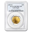 1999-W 1/4 oz Proof American Gold Eagle PR-70 PCGS