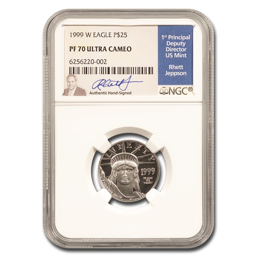 1999-W 1/4 oz Proof American Platinum Eagle PF-70 NGC (Jeppson)