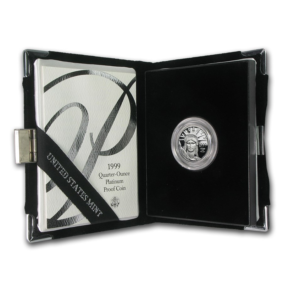 1999-W 1/4 oz Proof American Platinum Eagle (w/Box & COA)