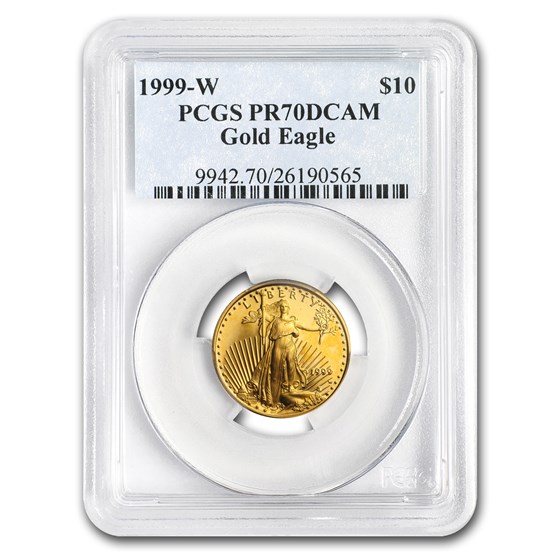 1999-W 1/4 oz Proof Gold American Eagle PR-70 PCGS 1999-W 1/4 oz Proof Gold American Eagle PR-70 PCGS
