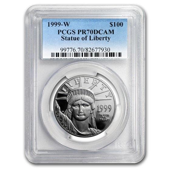 1999-W 1 oz Proof American Platinum Eagle PR-70 PCGS 1999-W 1 oz Proof American Platinum Eagle PR-70 PCGS