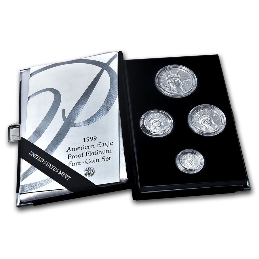 1999-W 4-Coin Proof American Platinum Eagle Set (w/Box & COA)