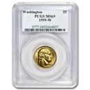 1999-W Gold $5 Commem George Washington MS-69 PCGS