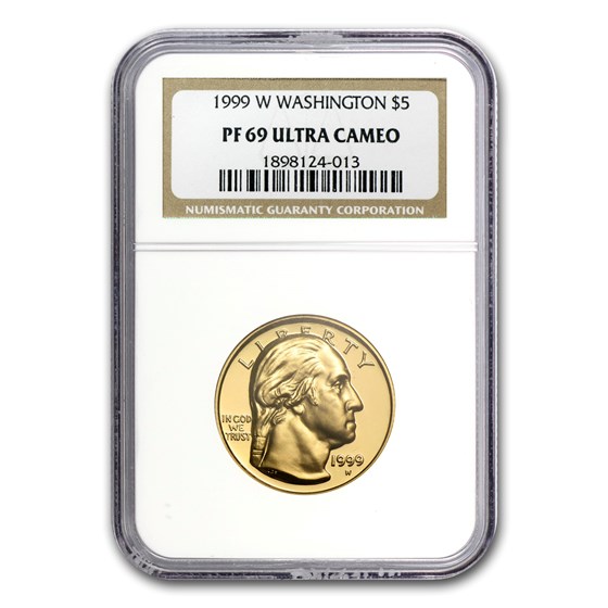1999-W Gold $5 Commem George Washington PF-69 NGC 1999-W Gold $5 Commem George Washington PF-69 NGC