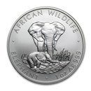1999 Zambia 1 oz Silver Elephant BU