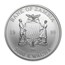 1999 Zambia 1 oz Silver Elephant BU