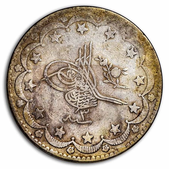 19th Century Turkey Silver 20 Kurush Avg Circ 19th Century Turkey Silver 20 Kurush Avg Circ