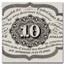 1st Issue Frac Currency 10 Cents AU-50 PMG (Fr#1243spwmb)Specimen