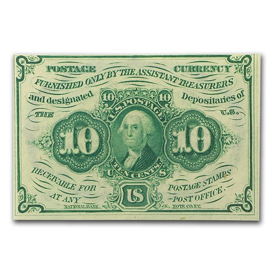 1st Issue Fractional Currency 10 Cents AU (Fr#1242) 1st Issue Fractional Currency 10 Cents AU (Fr#1242)