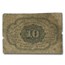 1st Issue Fractional Currency 10 Cents VG (Fr#1242)