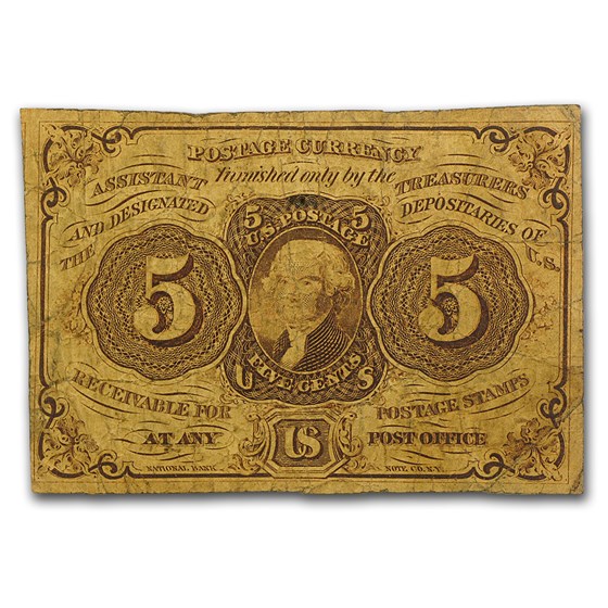 1st Issue Fractional Currency 5 Cents Fine (Fr#1230) 1st Issue Fractional Currency 5 Cents Fine (Fr#1230)