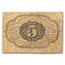 1st Issue Fractional Currency 5 Cents VG (Fr#1231)