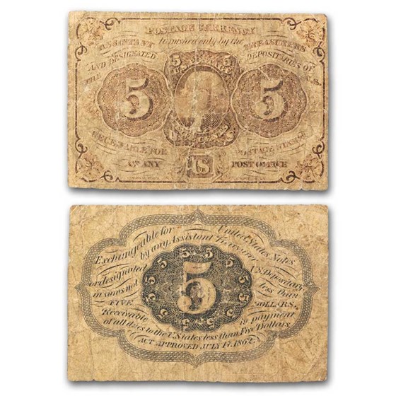1st Issue Fractional Currency 5 Cents VG (Fr#1231) 1st Issue Fractional Currency 5 Cents VG (Fr#1231)