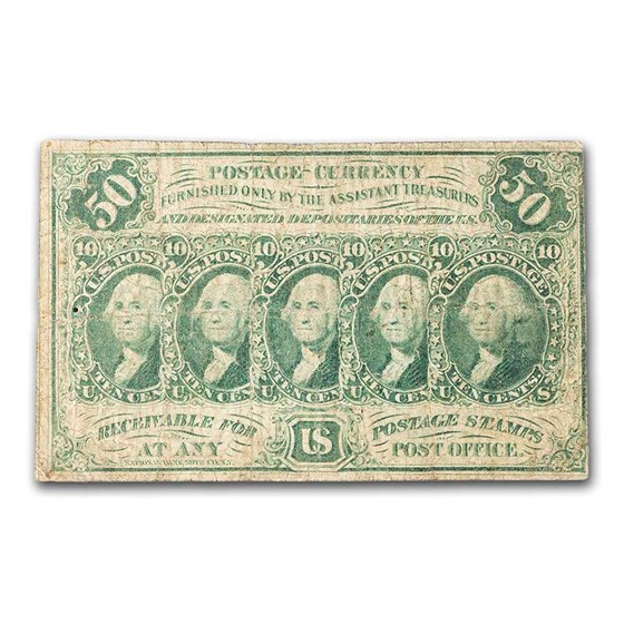 1st Issue Fractional Currency 50 Cents Fine (Fr#1312) 1st Issue Fractional Currency 50 Cents Fine (Fr#1312)