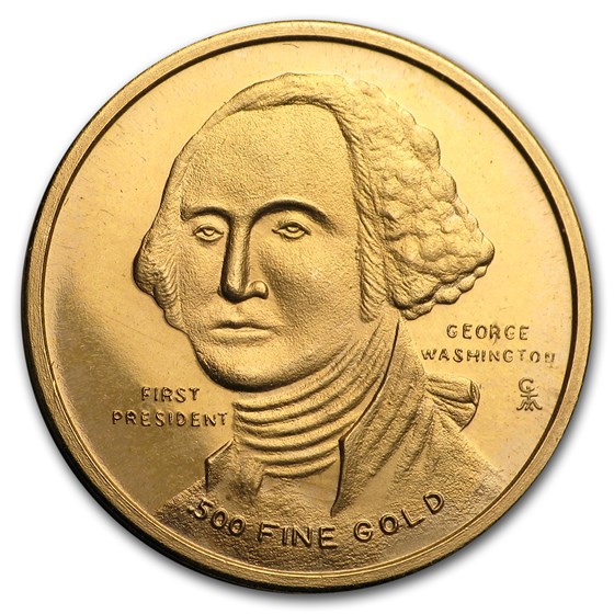 2.3 gram Gold Round - George Washington Bicentennial Medal