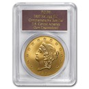 2.419 oz Gold Round - $50 Kellogg Restrike Gem BU PCGS