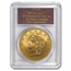 2.419 oz Gold Round - $50 Kellogg Restrike Gem BU PCGS