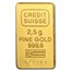 2.5 gram Gold Bar - Credit Suisse (In Assay)