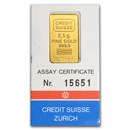 2.5 gram Gold Bar - Credit Suisse (In Assay)