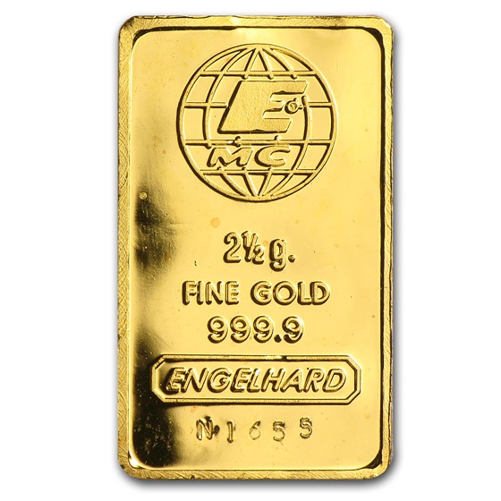 2.5 gram Gold Bar - Engelhard 2.5 gram Gold Bar - Engelhard