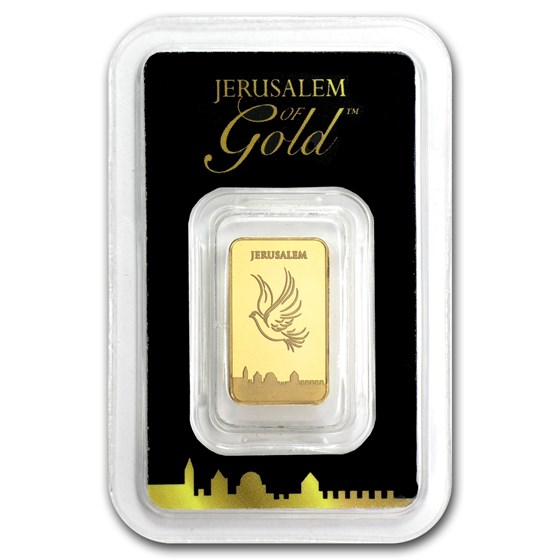2.5 gram Gold Bar Holy Land Mint Dove of Peace (Vintage Assay) 2.5 gram Gold Bar Holy Land Mint Dove of Peace (Vintage Assay)