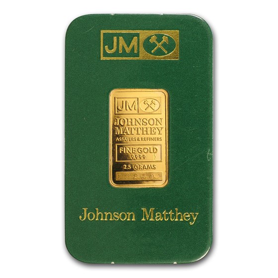 2.5 gram Gold Bar - Johnson Matthey 2.5 gram Gold Bar - Johnson Matthey