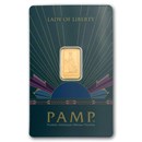 2.5 gram Gold Bar - PAMP Suisse Lady of Liberty (In Assay)
