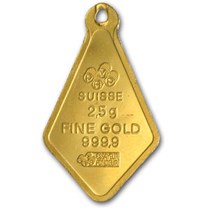 Buy gram Gold Bar PAMP Suisse (w/jump ring molded at top