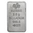 2.5 gram Palladium Bar - Secondary Market
