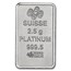2.5 gram Platinum Bar - Secondary Market