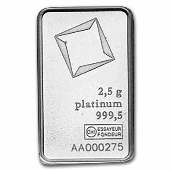 2.5 gram Platinum Bar - Secondary Market 2.5 gram Platinum Bar - Secondary Market