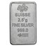 2.5 gram Silver Bar - Secondary Market