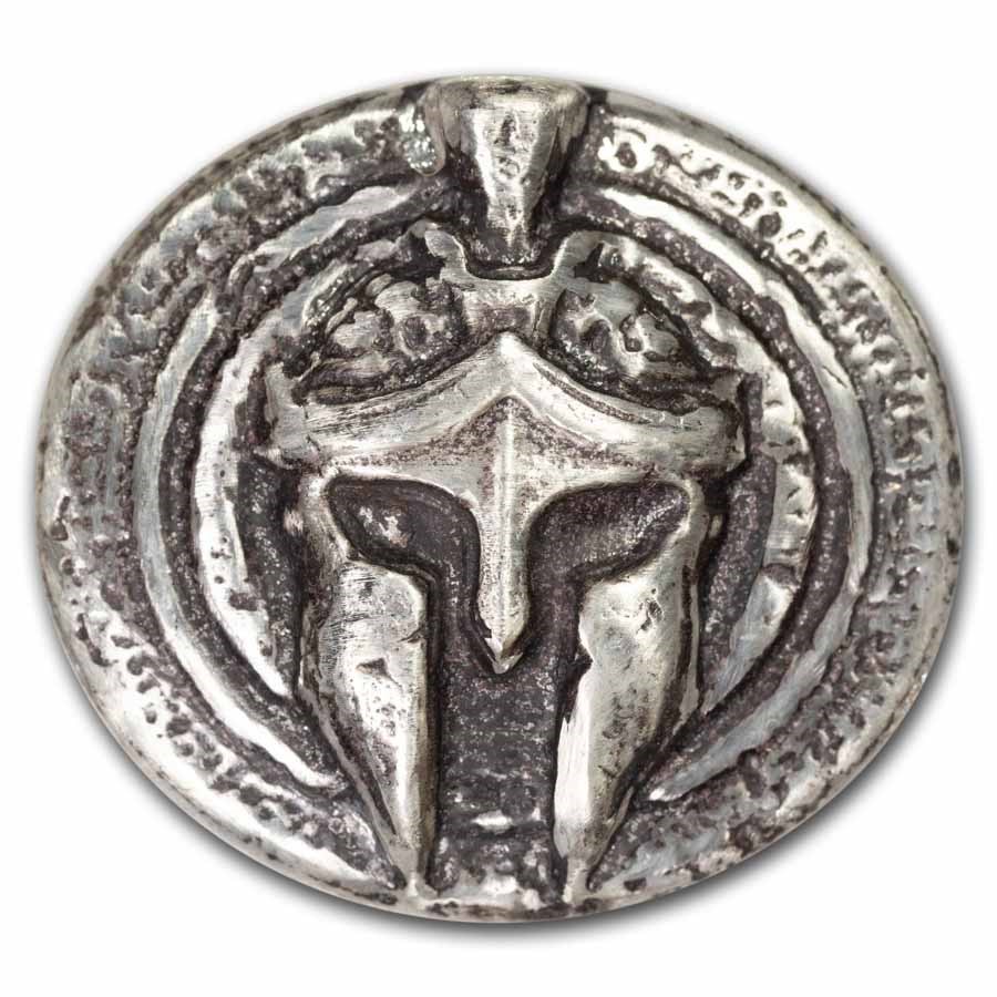 2.5 oz Hand Poured Silver - King Leonidas of Sparta